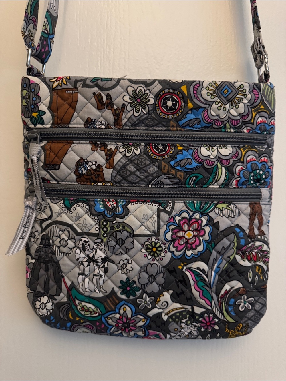 Vera Bradley Star Wars Triple Zip Hipster Crossbody Bag